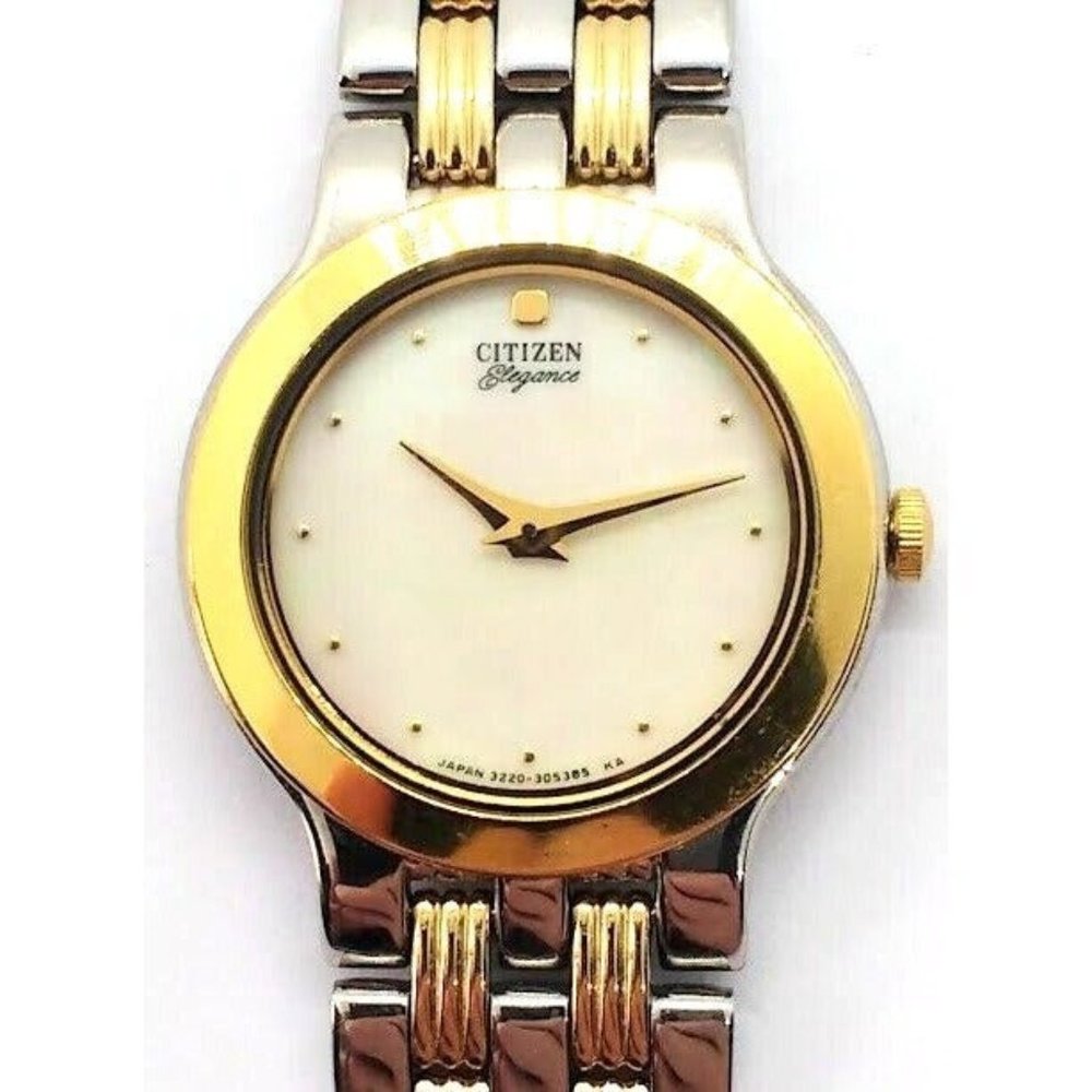 1991 Citizen Elegance Quartz Two-Tone Women's Dress Watch - New Battery